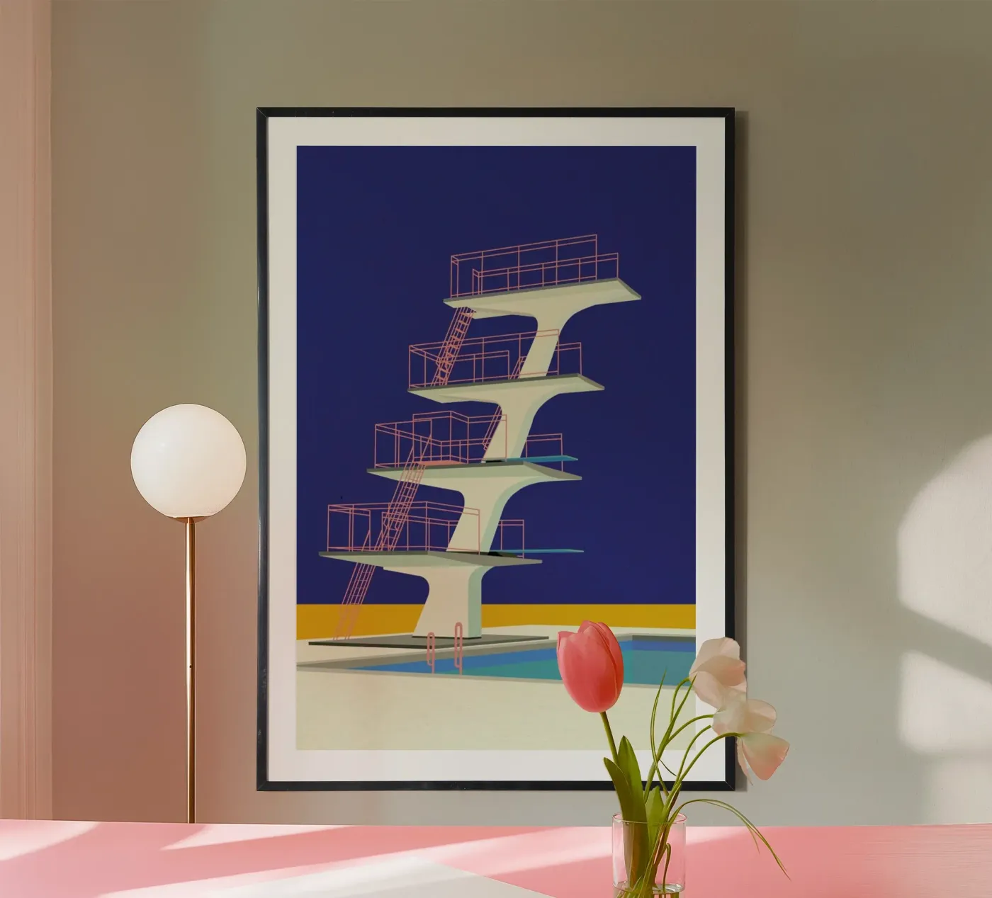 Diving Tower Poster von Rosi Feist