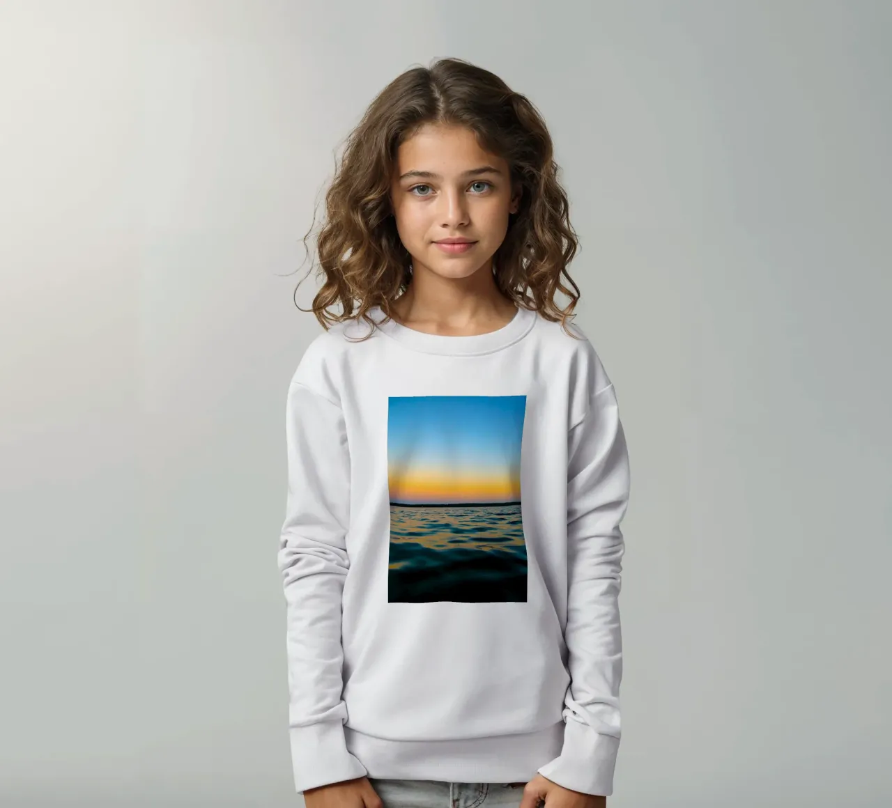 riflessione gradiente oceano e cielo felpa bambino da life of sands