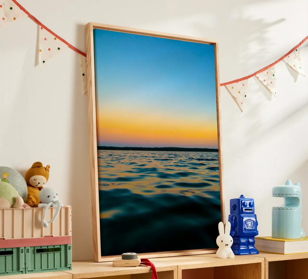 gradient reflection ocean and sky canvas by life of sands