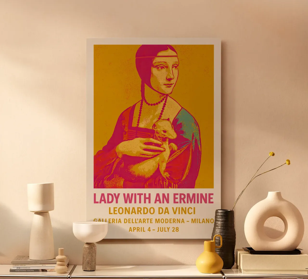 Lady With An Ermine (No 02) alluminio dibond da treechild