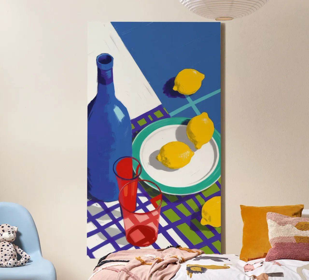 Lemon Wine Simplicity canvas with Floater frame by Peak Delusion