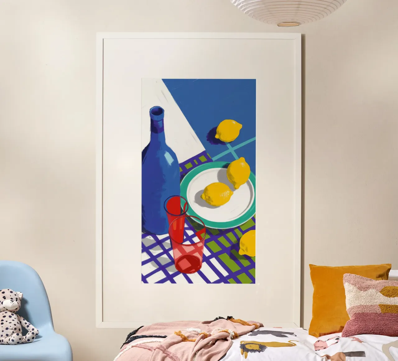 Semplicità del vino al limone poster con telaio in alluminio da Peak Delusion