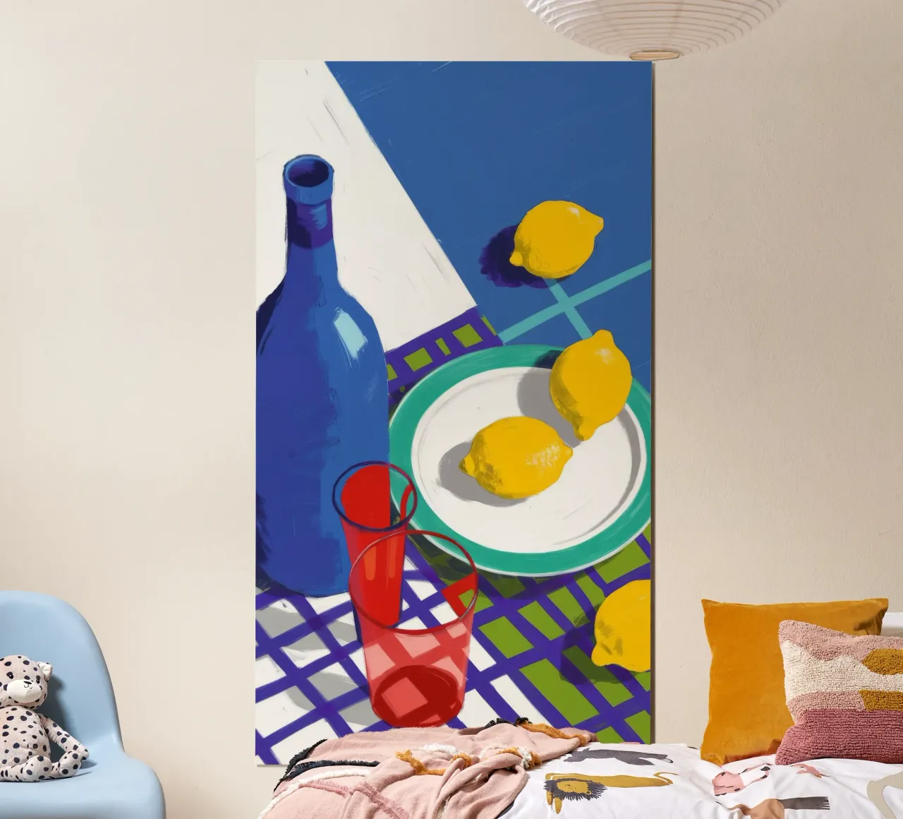 Semplicità del vino al limone poster con telaio in alluminio da Peak Delusion