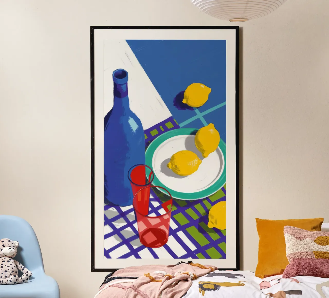 Semplicità del vino al limone poster con telaio in alluminio da Peak Delusion