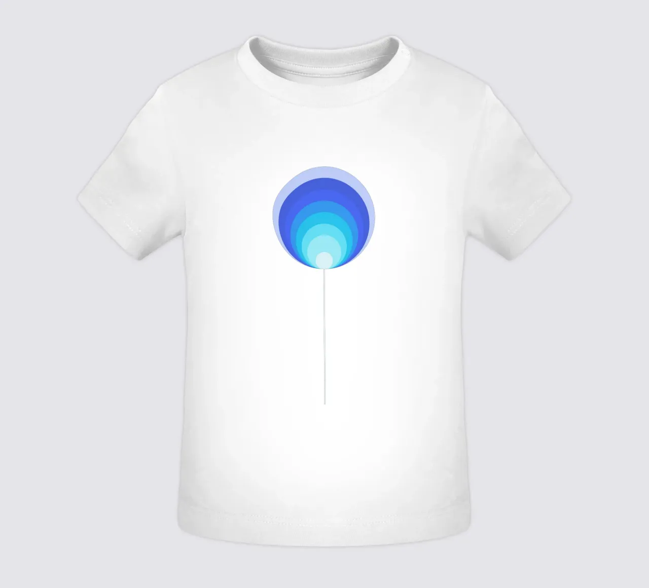 Dunkelblaue Lollipop-Blume, Geometrisches Blumendesign maglietta neonato da Lilou Art