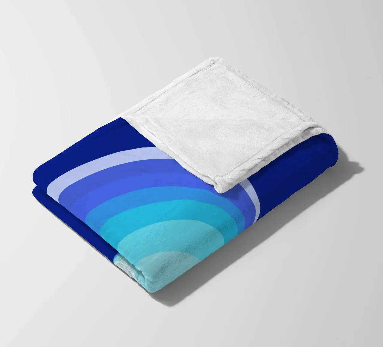Dunkelblaue Lollipop-Blume, Geometrisches Blumendesign coperta in pile da Lilou Art