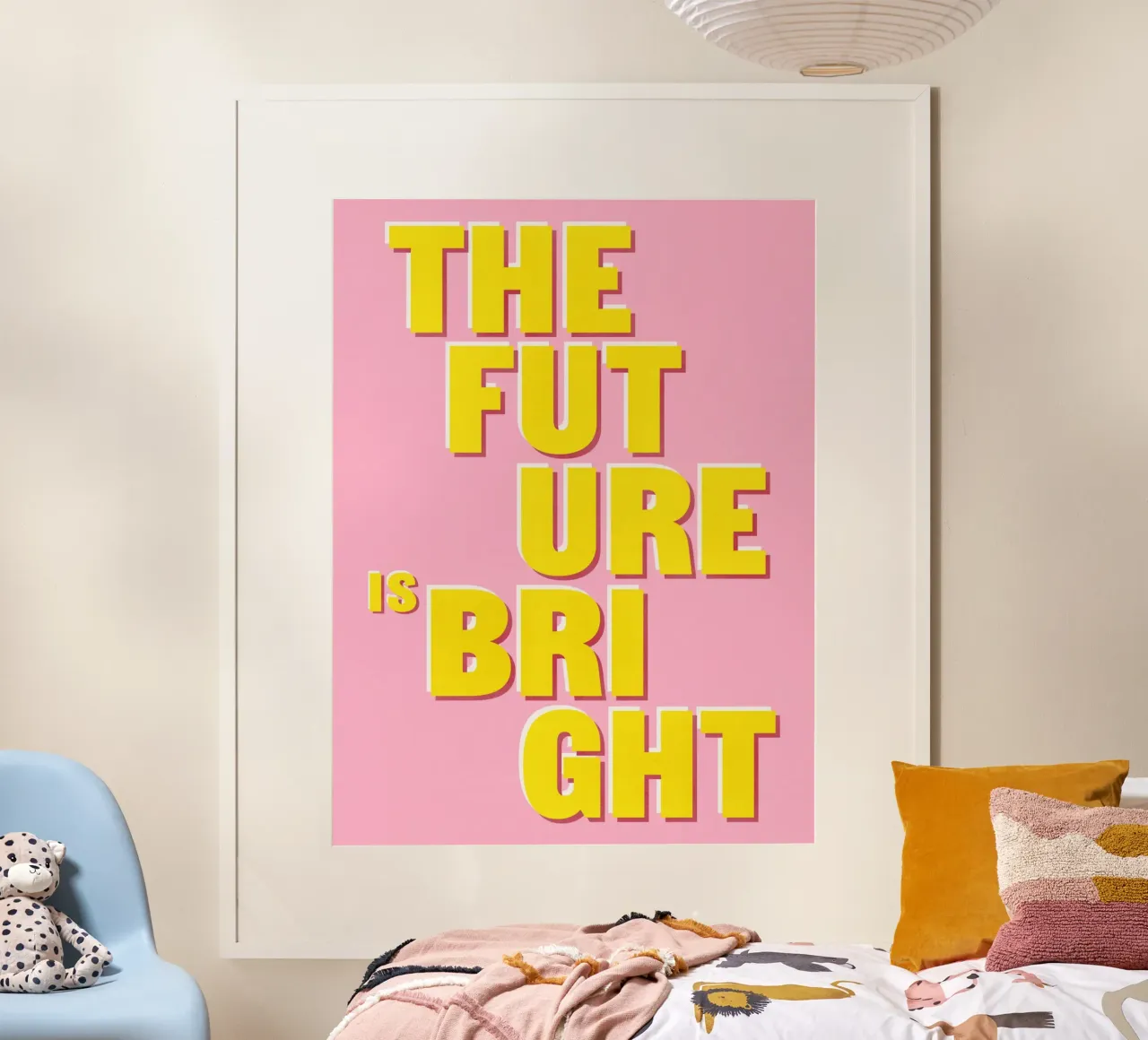 Il poster del futuro è luminoso poster con telaio in legno da showmemars