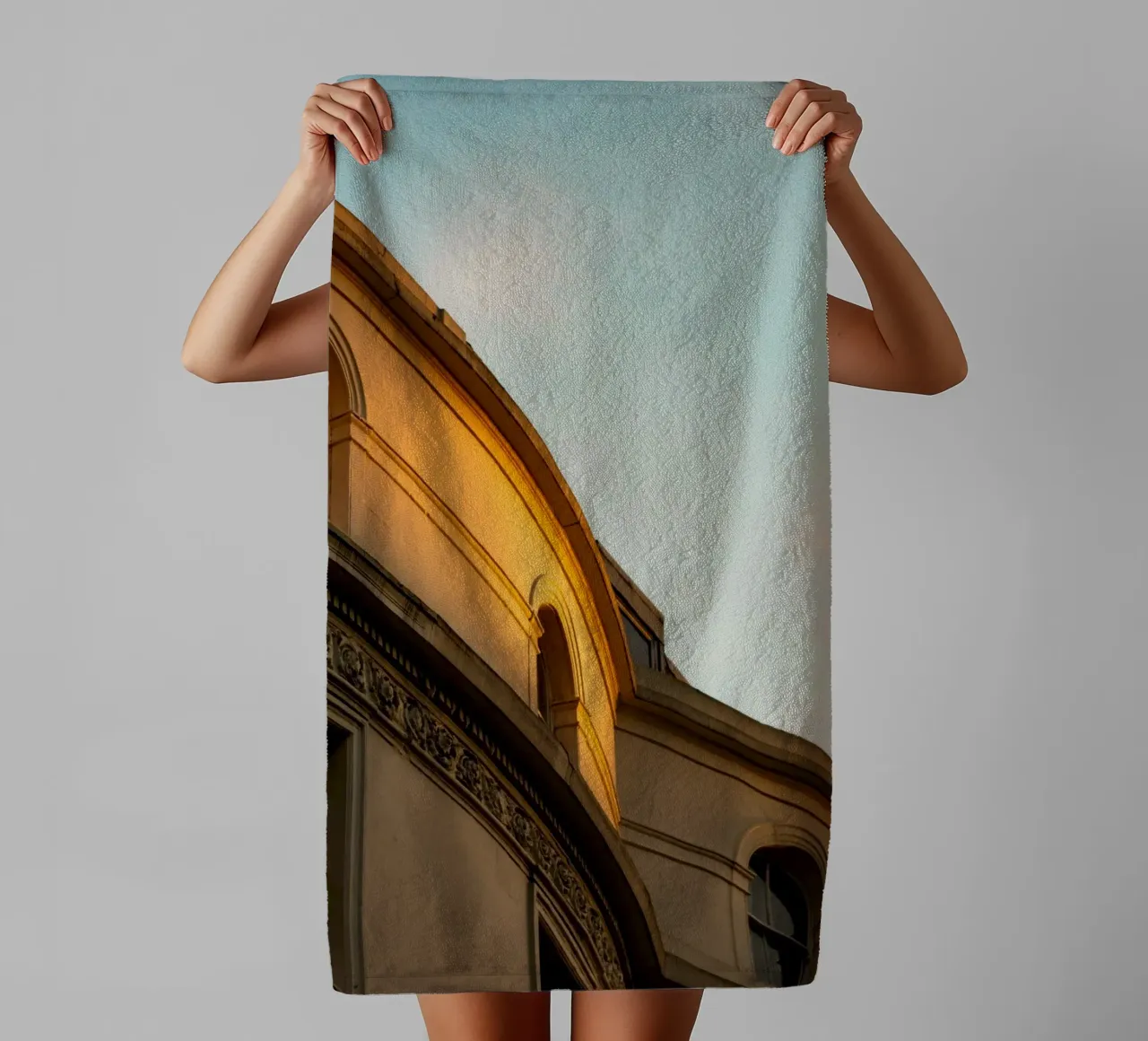 Sunlight on top of the building towel by Classic