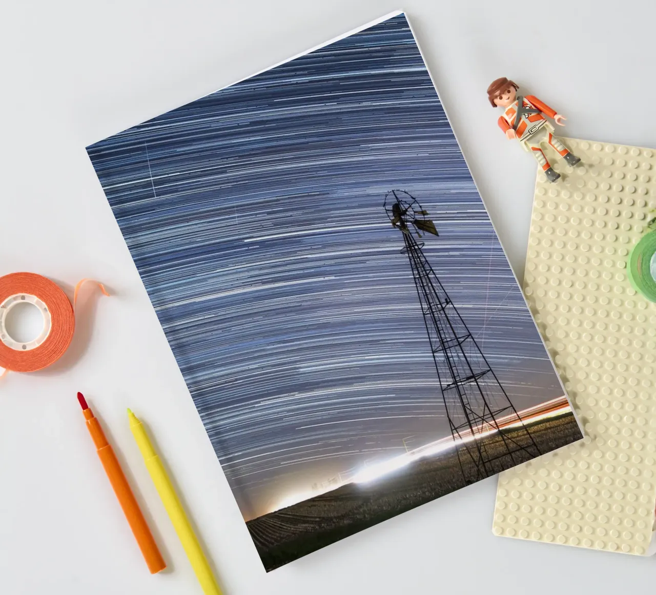 windmill with stars notebook by space words