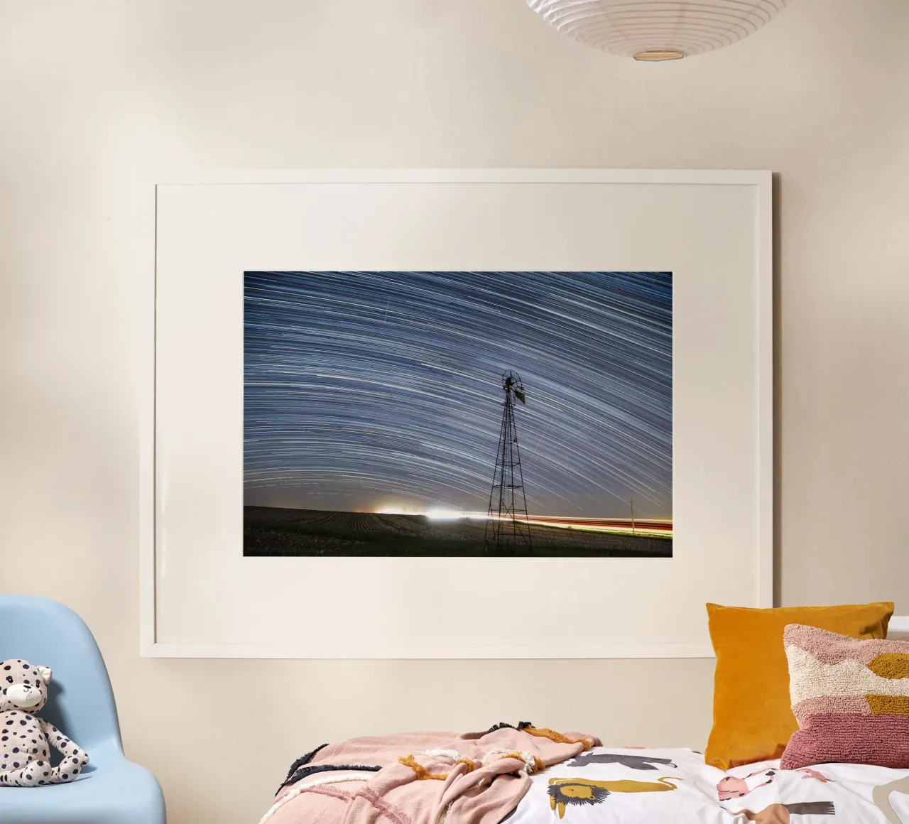 mulino a vento con stelle poster da space words