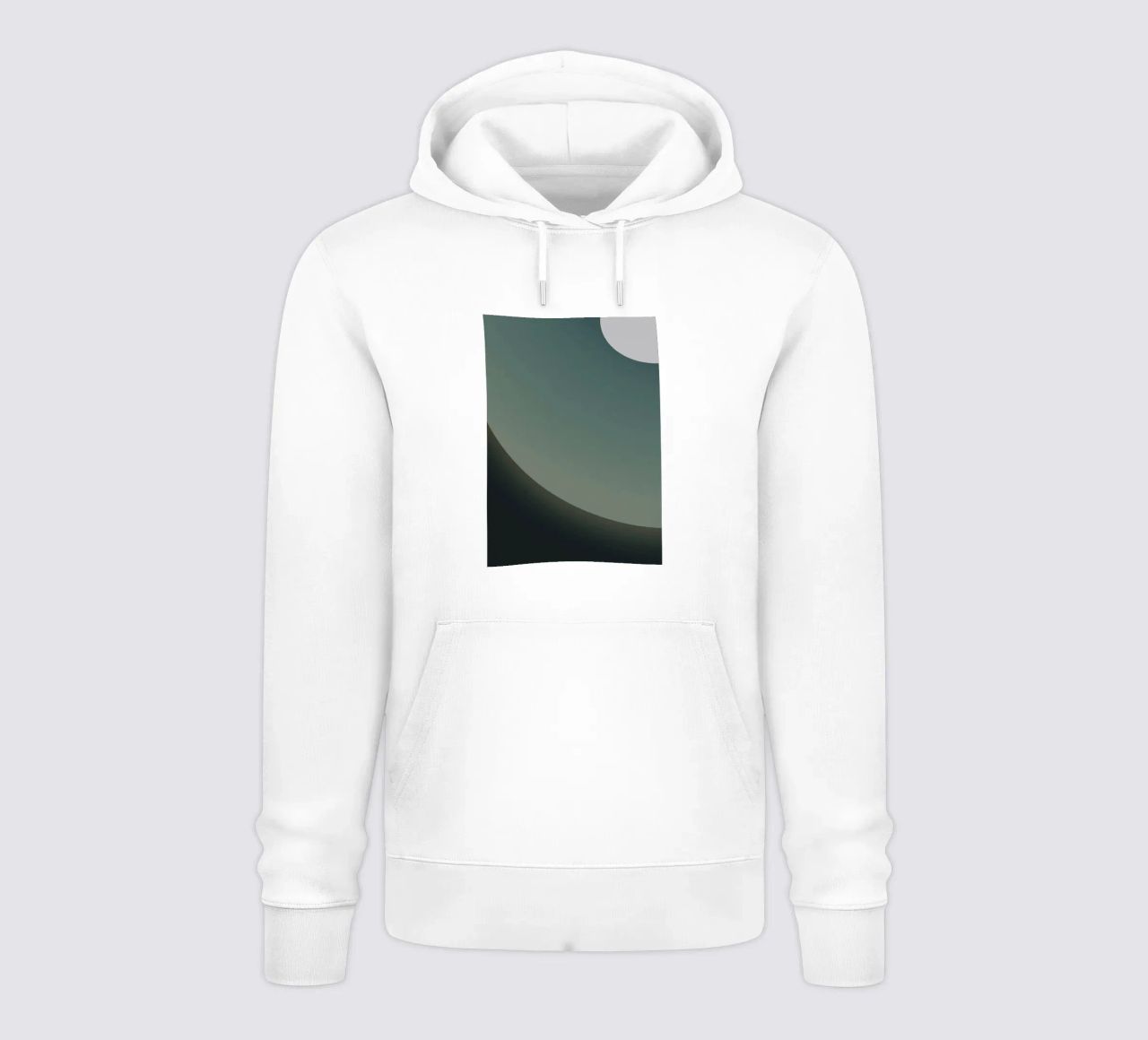 gradiente della curva del cerchio felpa con cappuccio da space words