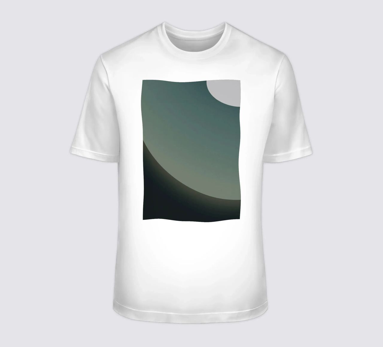 círculo curva gradiente camiseta de space words