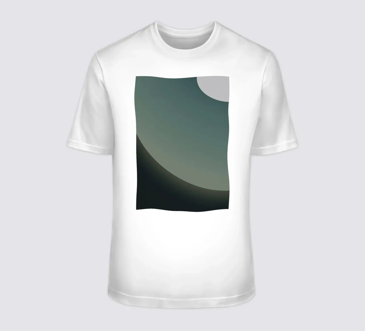 gradiente della curva del cerchio t-shirt da space words