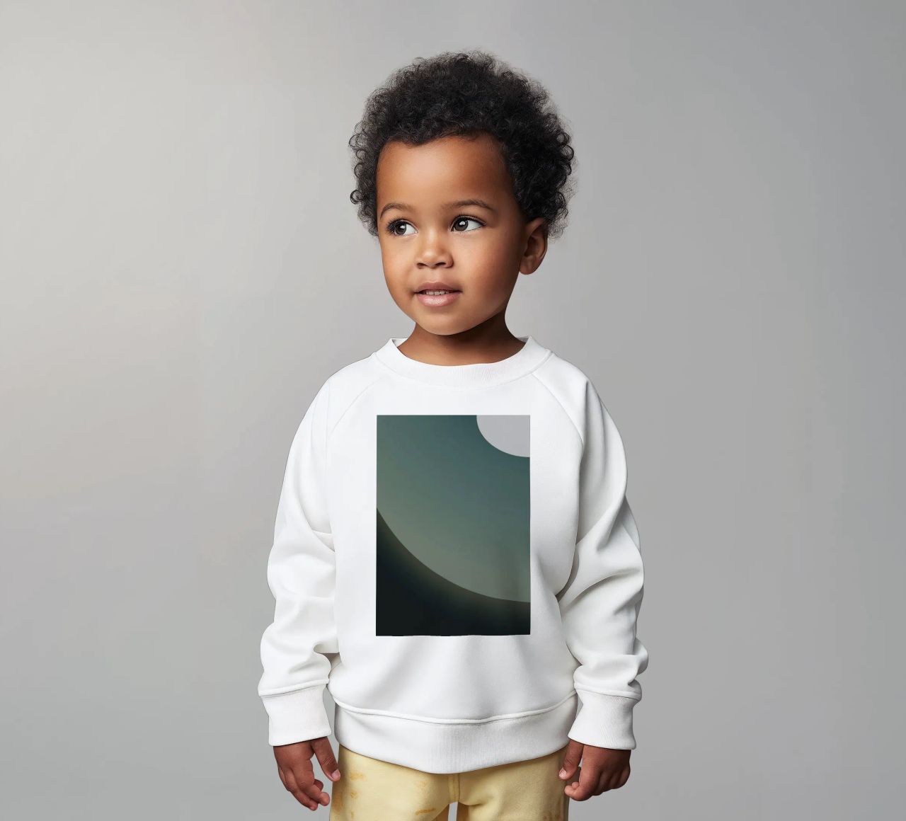 círculo curva gradiente sudadera de bebé de space words