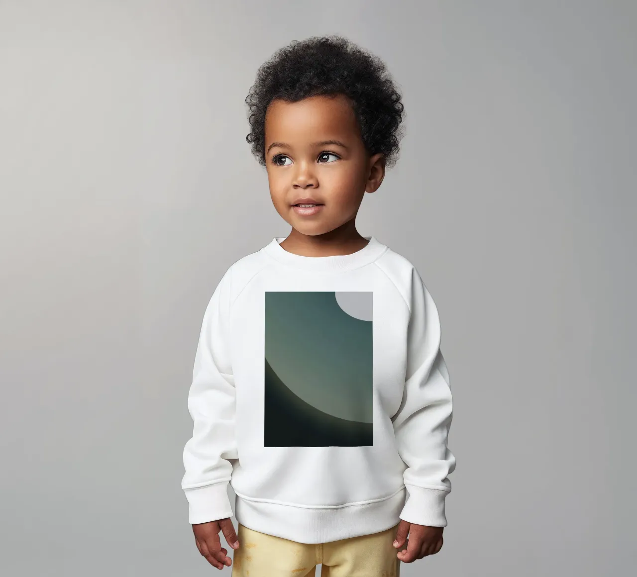 círculo curva gradiente sudadera de bebé de space words