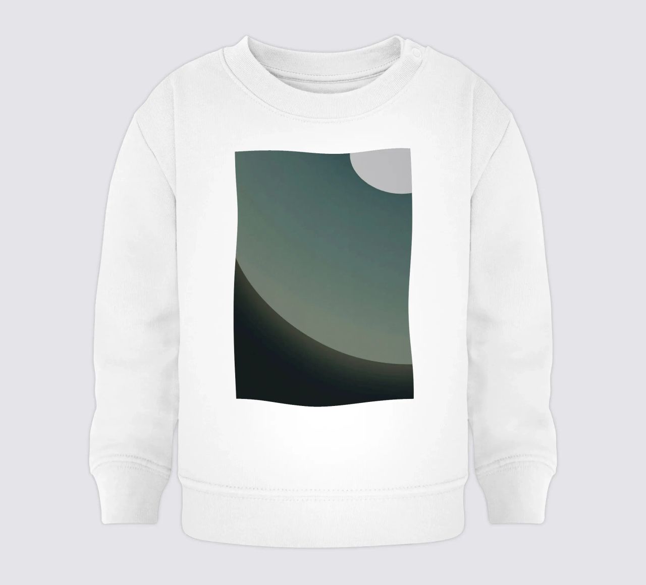 círculo curva gradiente sudadera de bebé de space words