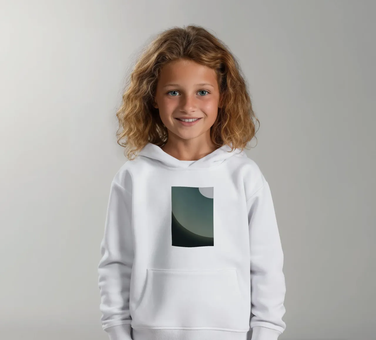 círculo curva gradiente sudadera con capucha para niño de space words