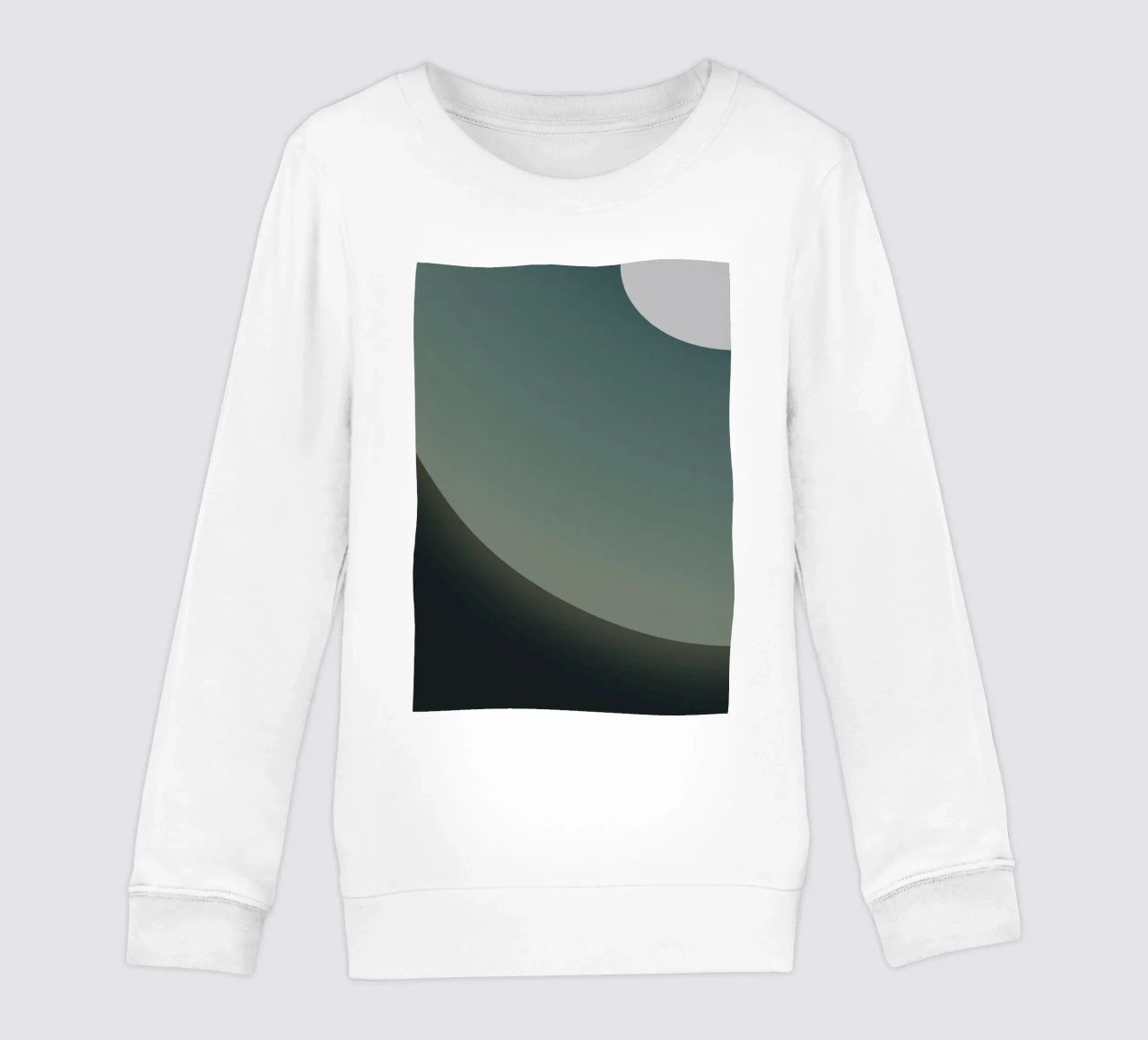 círculo curva gradiente sudadera para niño de space words