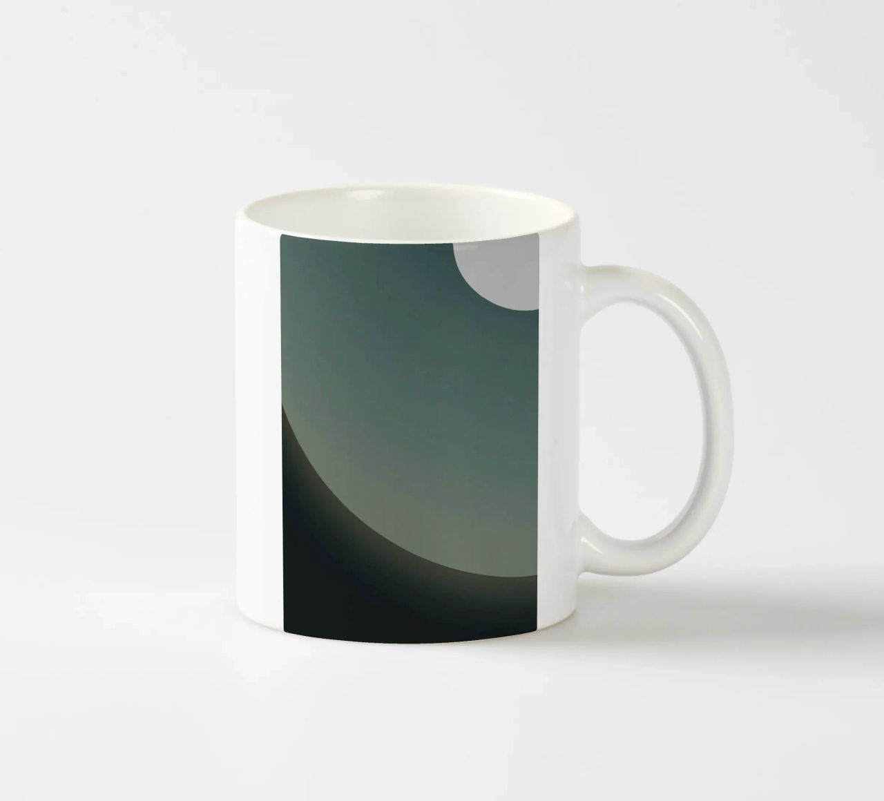 gradiente della curva del cerchio tazza in ceramica da space words
