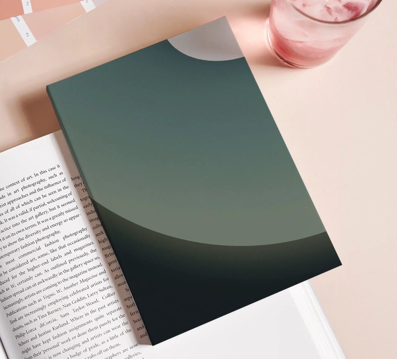 circle curve gradient notebook by space words