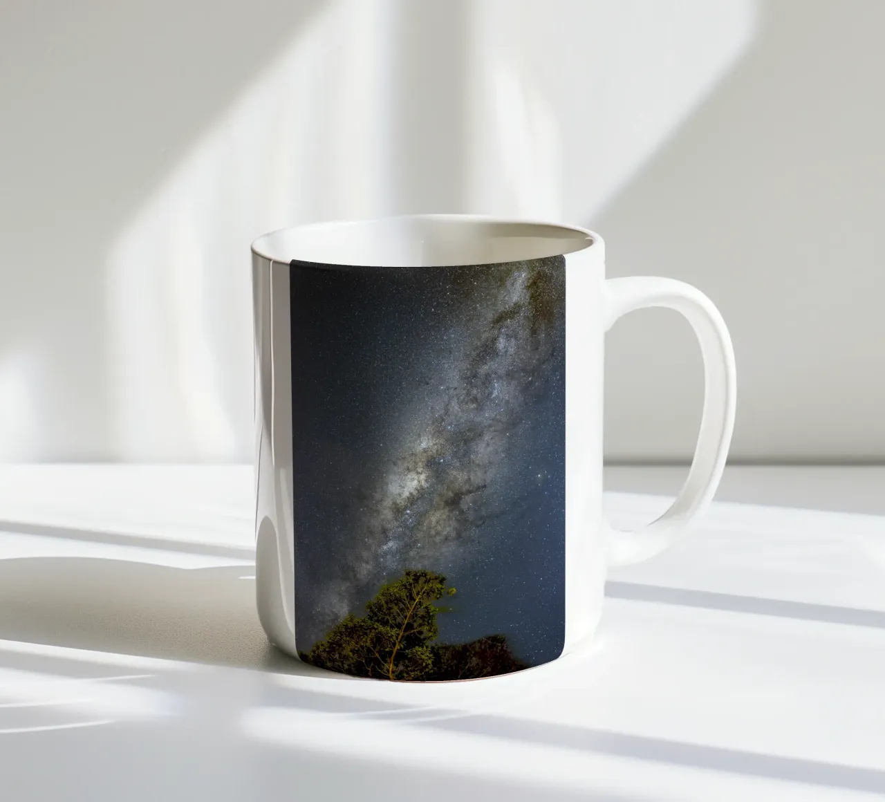 cielo notturno notturno tazza in ceramica da space words