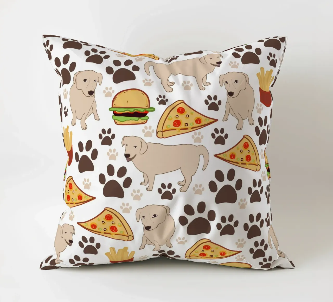 Cane con fast food cuscino da gulsengunel