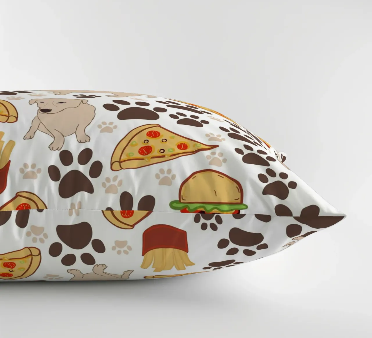 Cane con fast food cuscino da gulsengunel