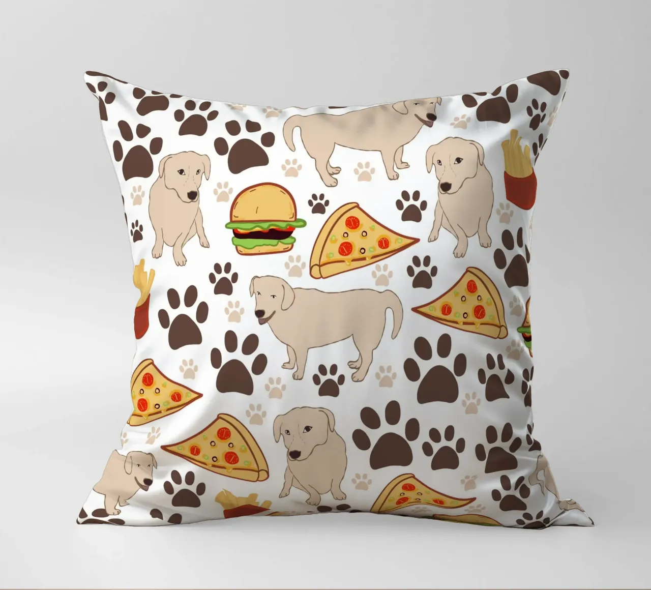 Cane con fast food cuscino da gulsengunel