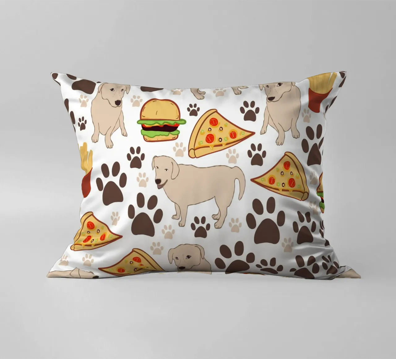 Cane con fast food cuscino da gulsengunel