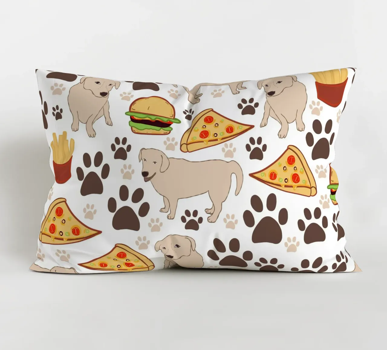 Cane con fast food cuscino da gulsengunel