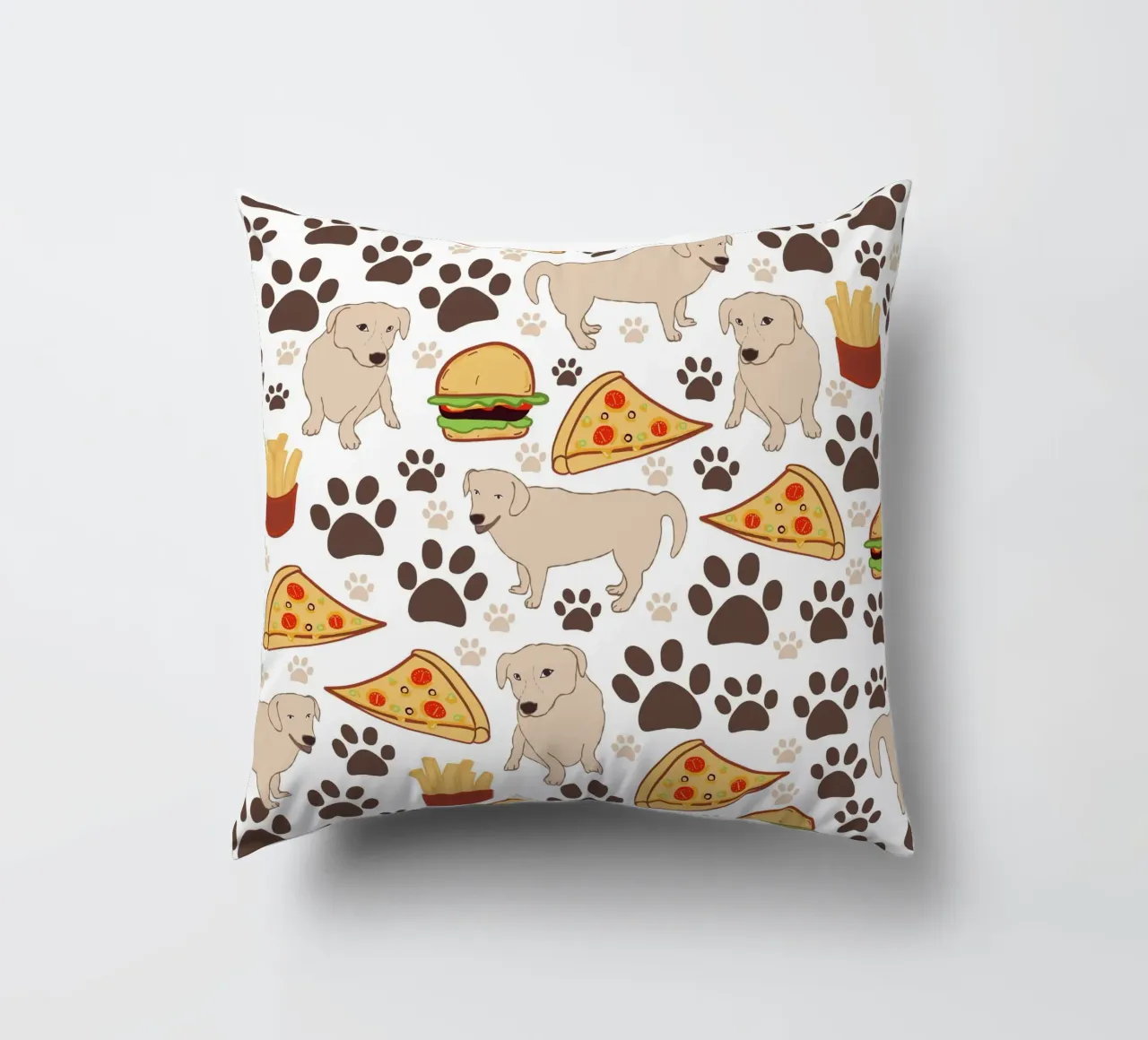 Cane con fast food cuscino da gulsengunel