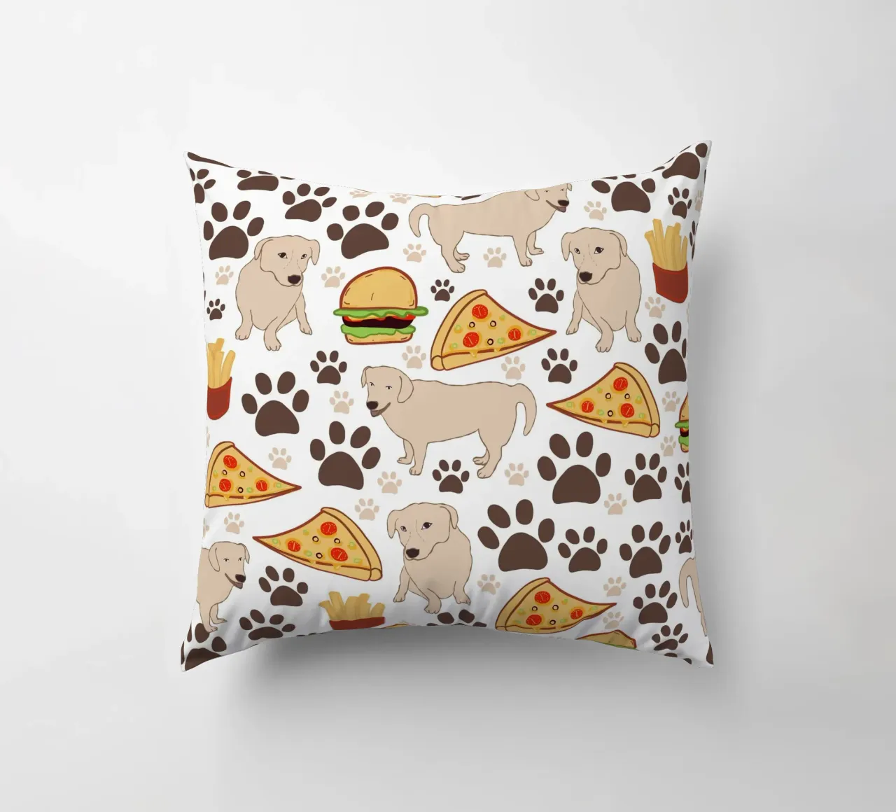 Cane con fast food cuscino da gulsengunel