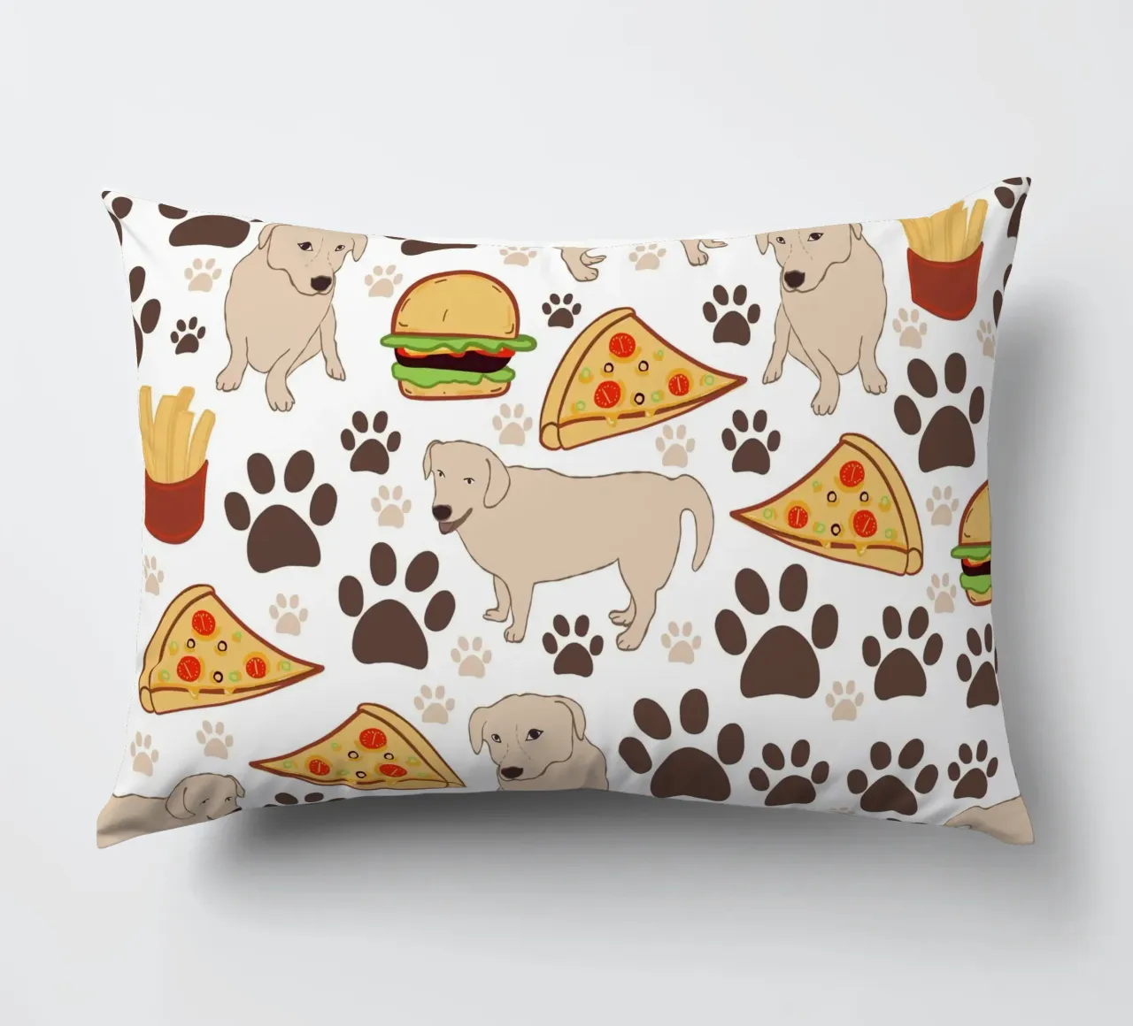 Cane con fast food cuscino da gulsengunel