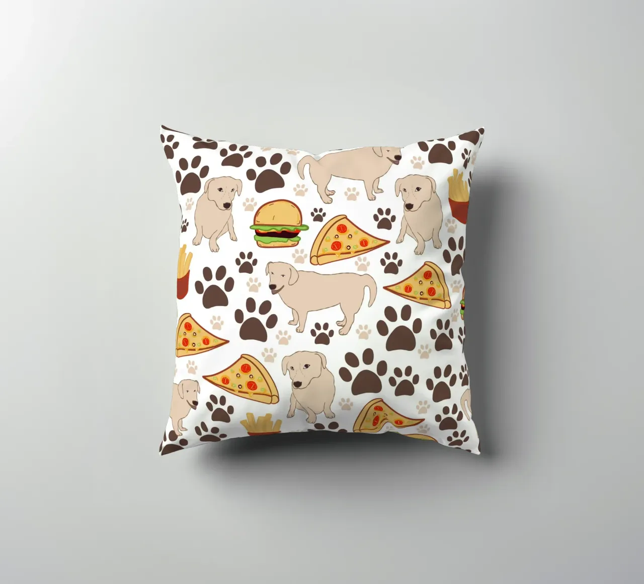 Cane con fast food cuscino da gulsengunel