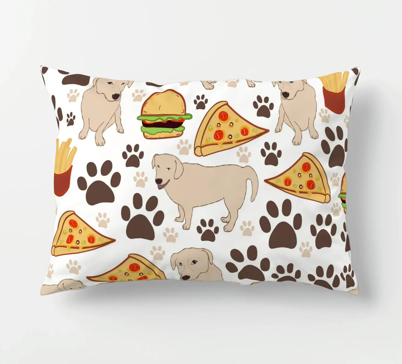 Cane con fast food cuscino da gulsengunel