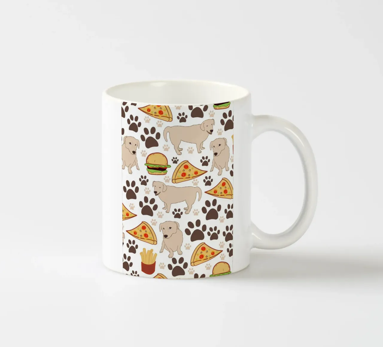 Cane con fast food tazza in ceramica da gulsengunel