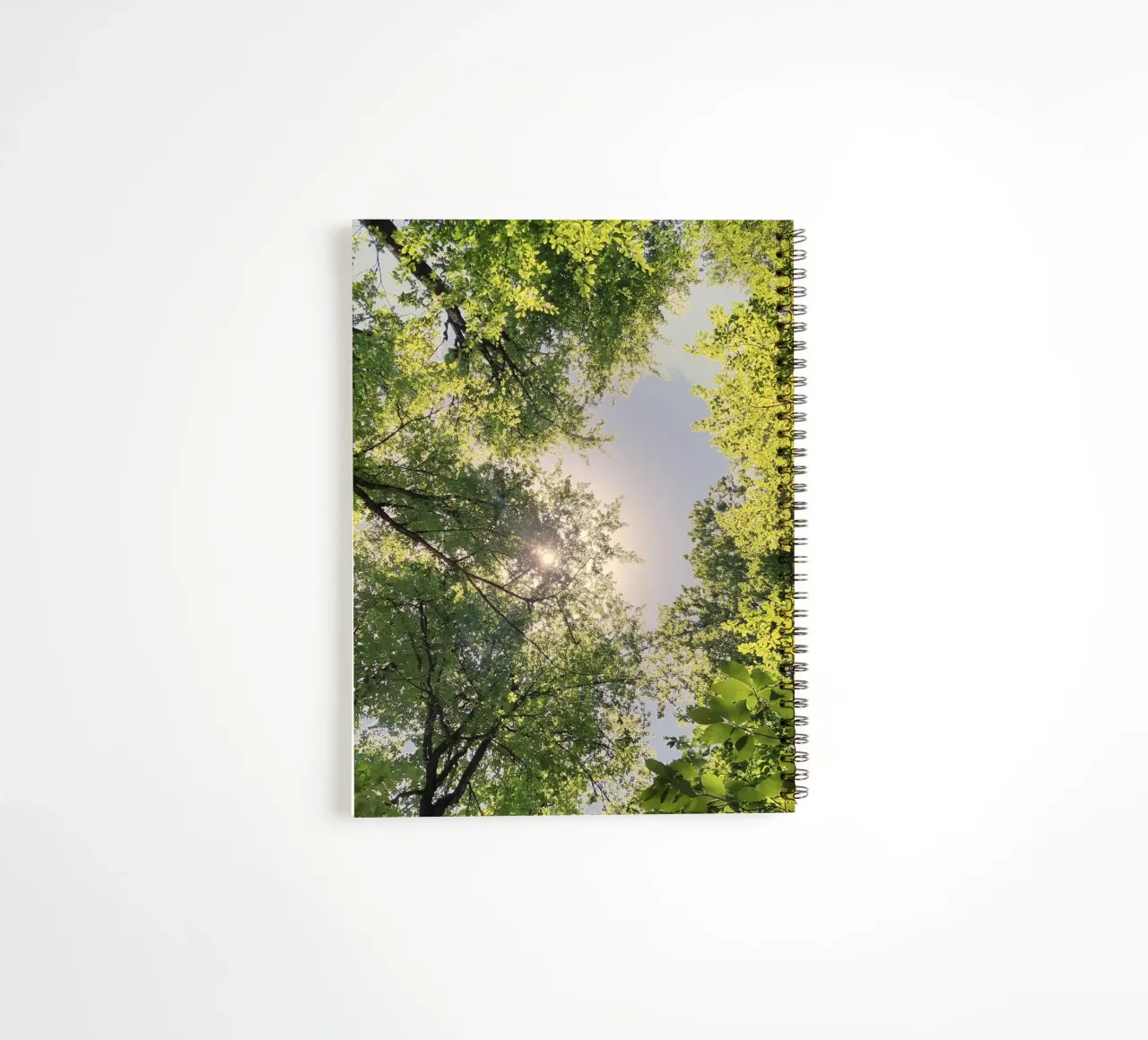 sunlight through trees spiral notebook by space words