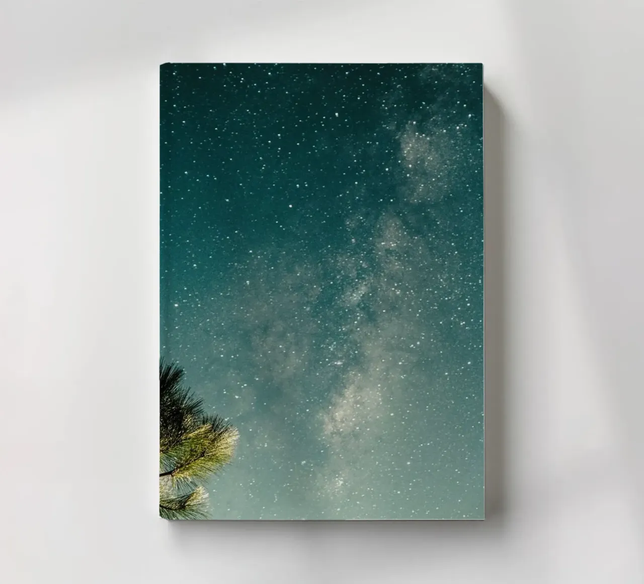 nighttime scenery palm notebook by space words