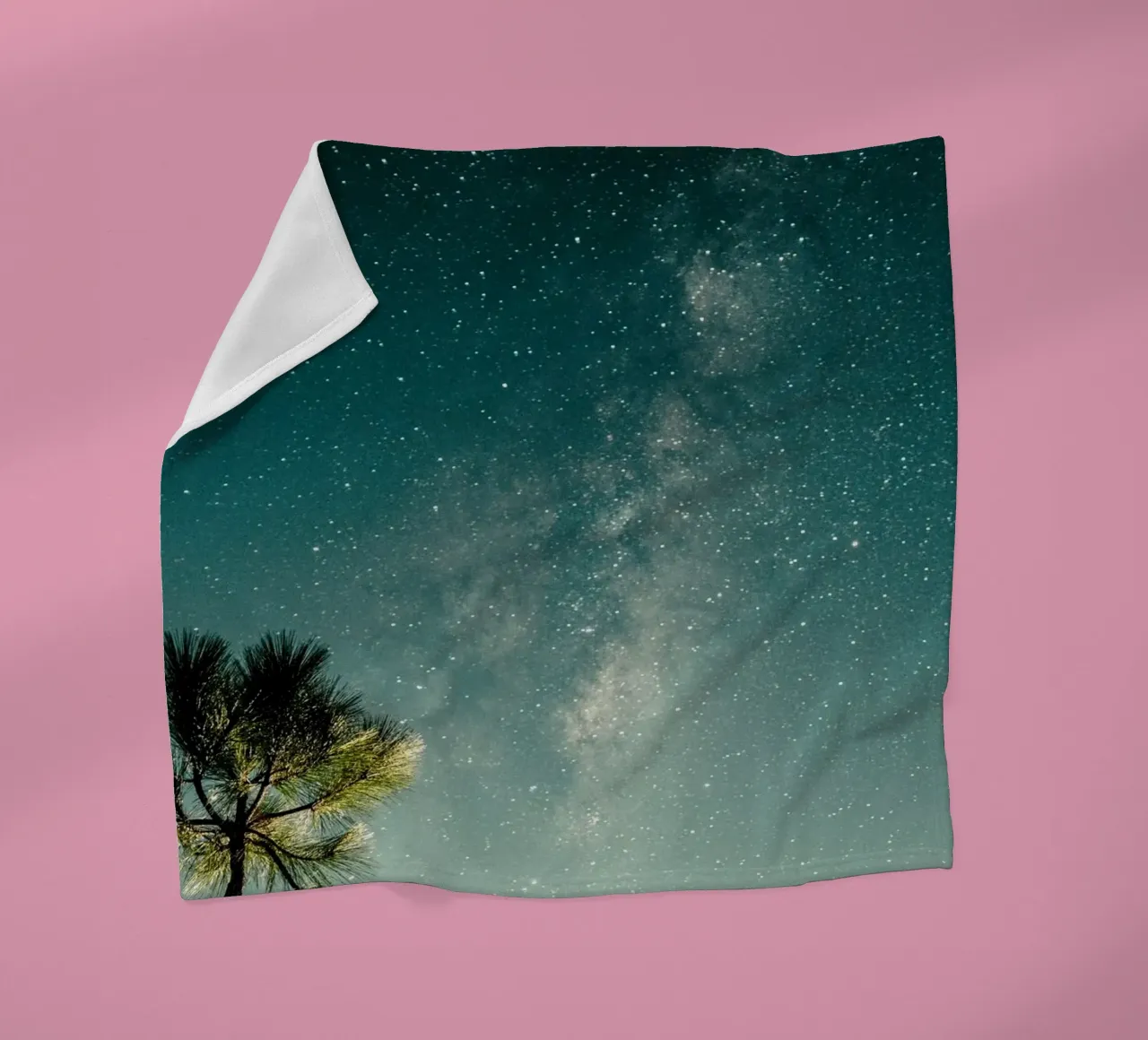 scenario notturno palma coperta in pile da space words