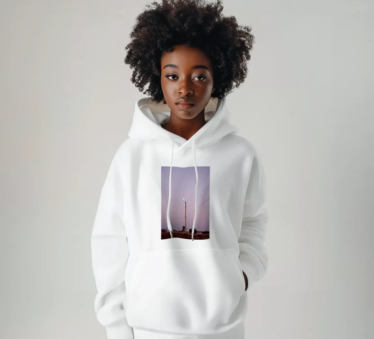 linee elettriche calme felpa con cappuccio da space words