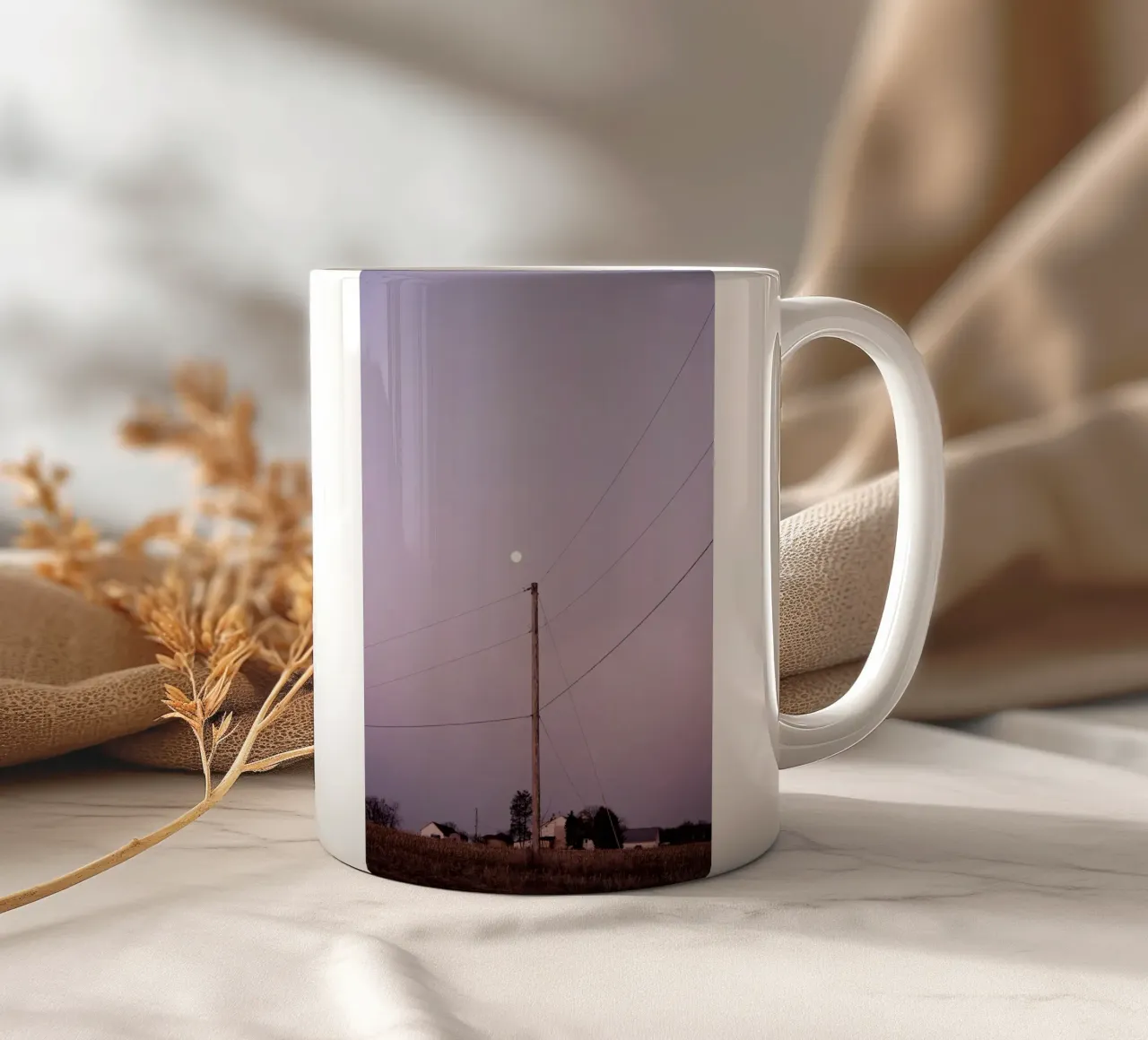 linee elettriche calme tazza in ceramica da space words