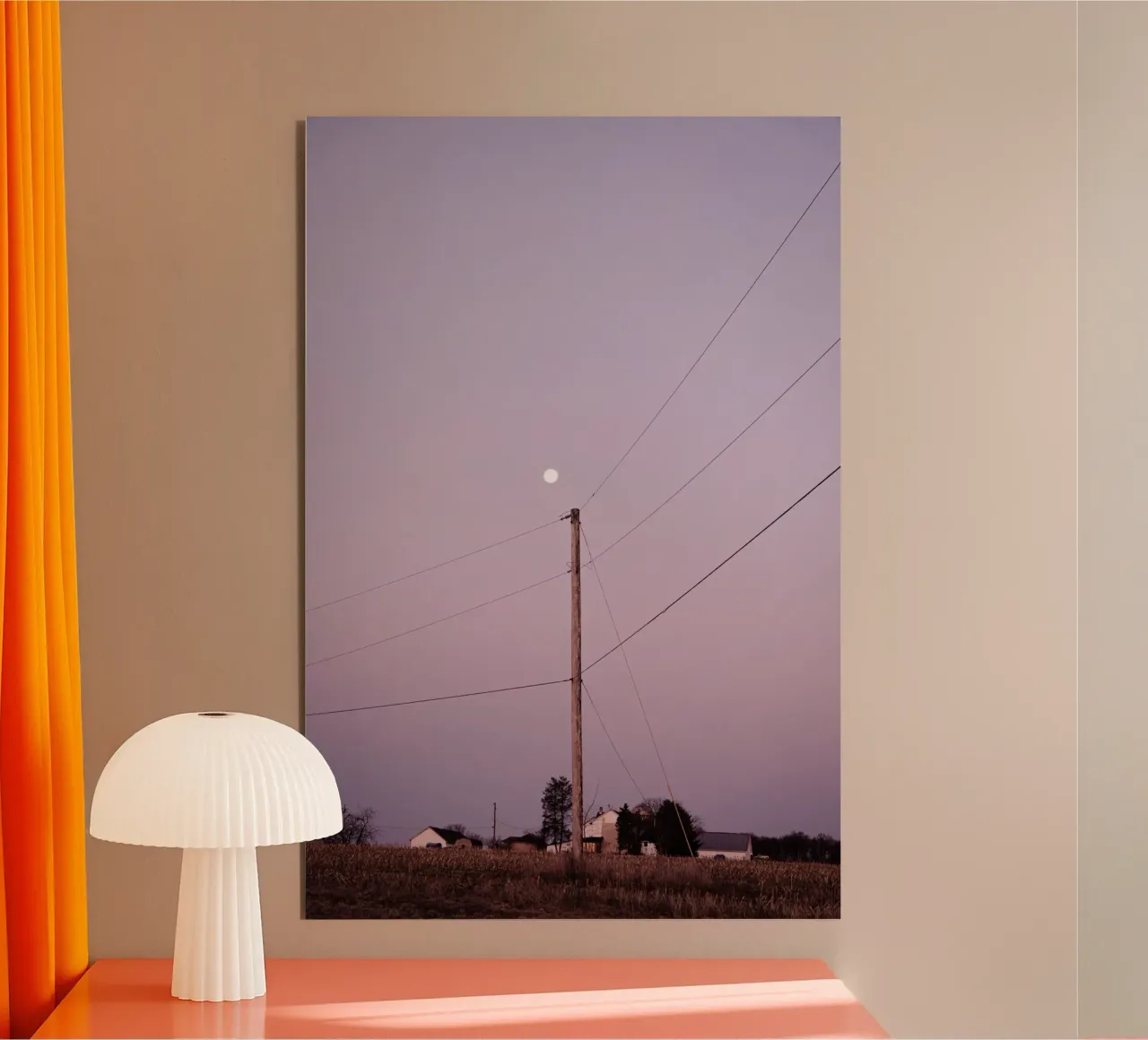 linee elettriche calme alluminio dibond da space words