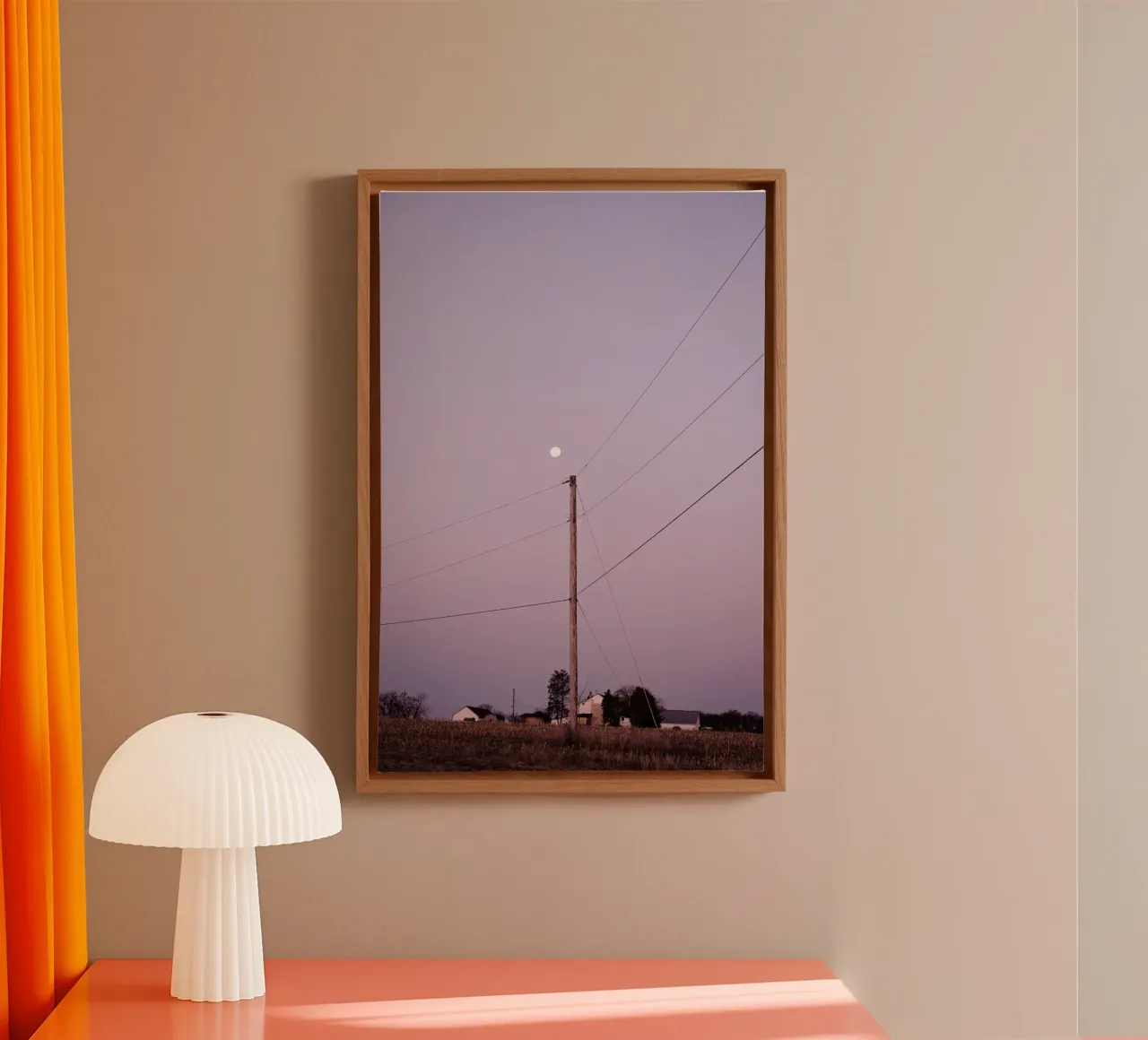 hoogspanningskabels rustig canvas met Baklijst van space words
