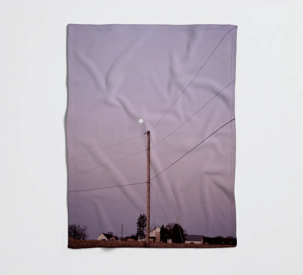 linee elettriche calme coperta in pile da space words