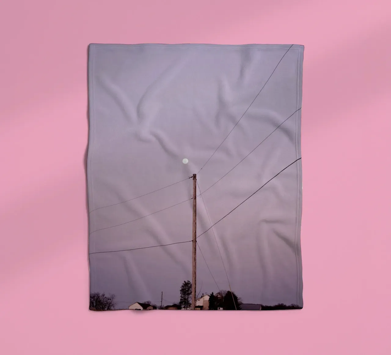 linee elettriche calme coperta in pile da space words