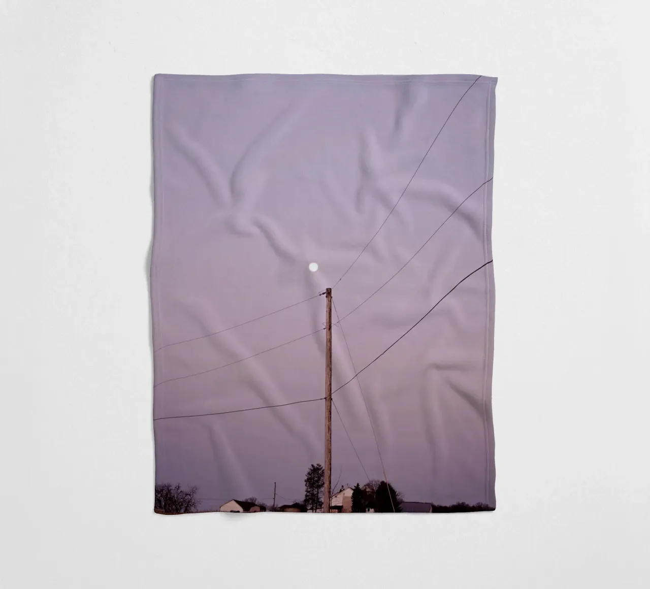linee elettriche calme coperta in pile da space words