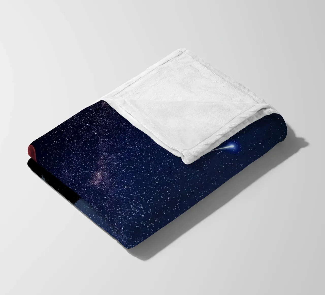 luna di sangue con stella cadente coperta in pile da space words