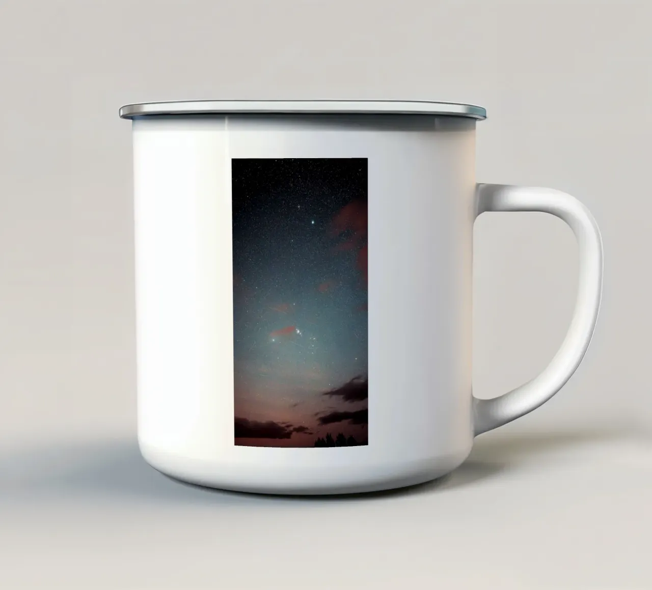oggetti celesti stelle tazza in smalto da space words