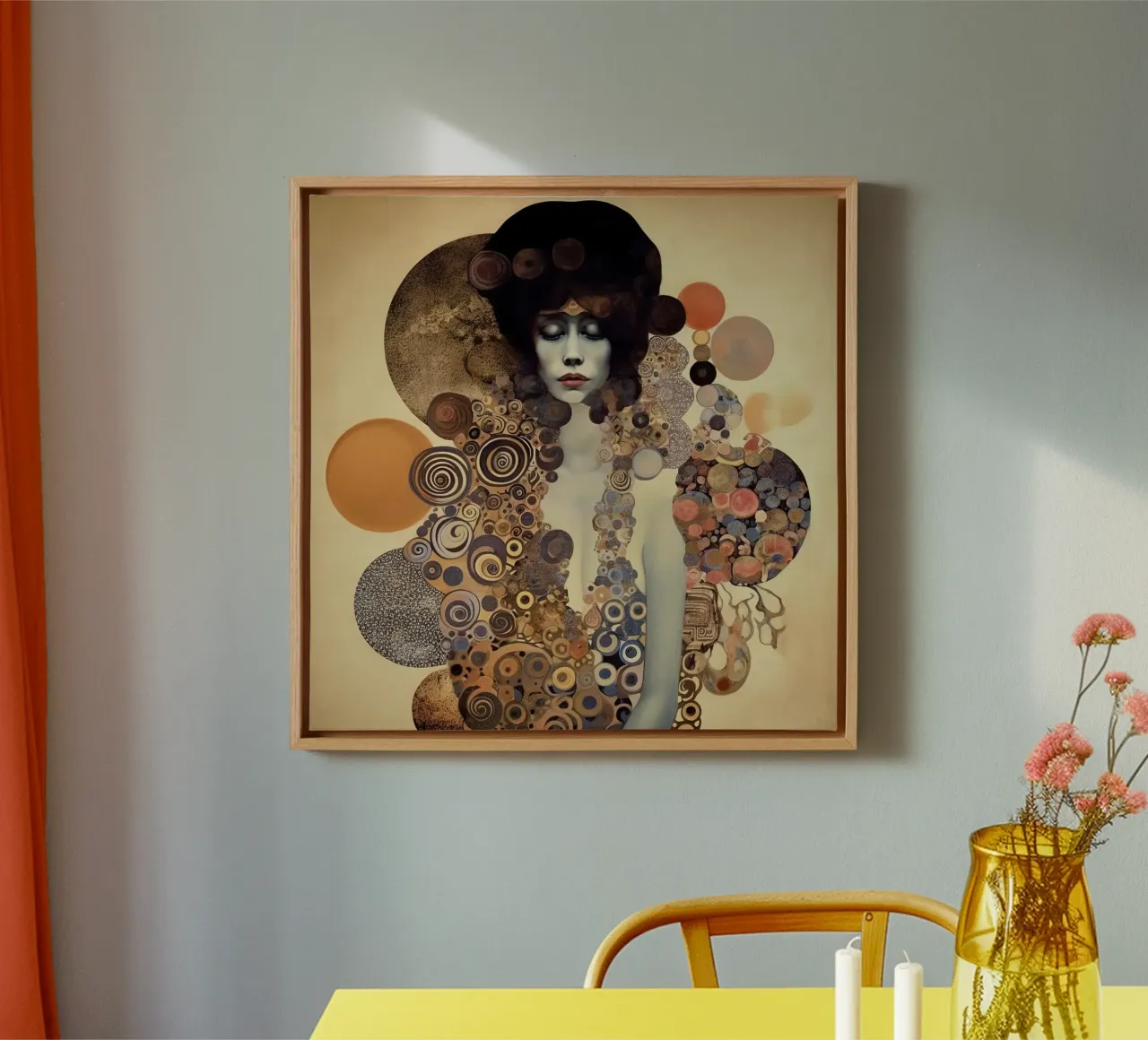 Muurkunst van Imagine canvas met Baklijst van Imagine