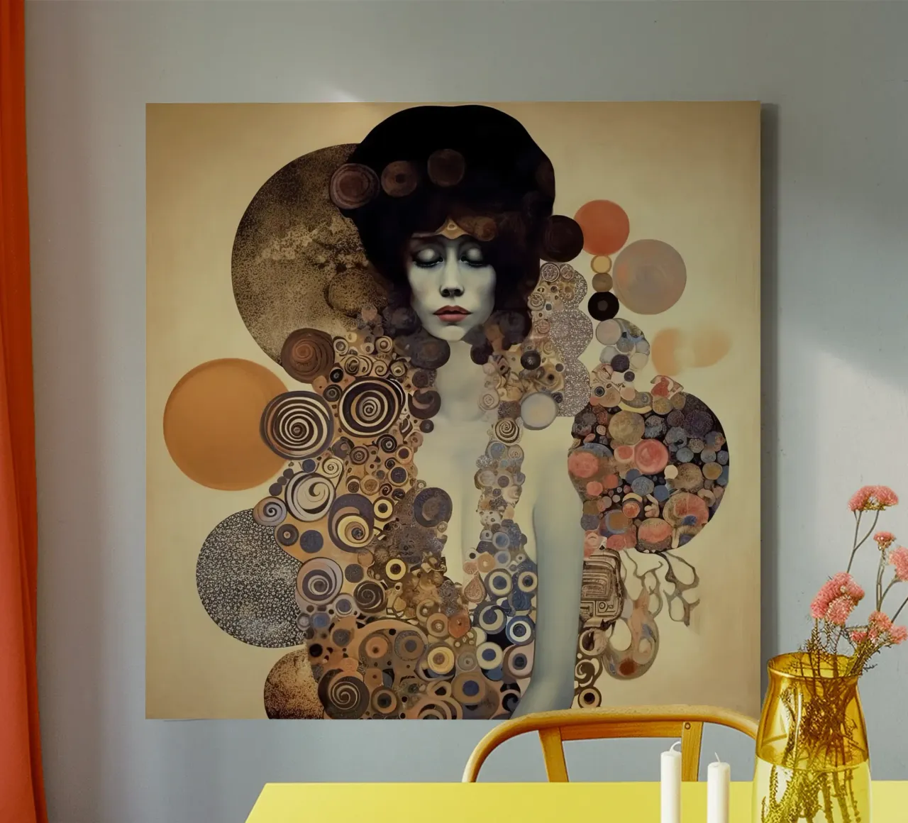 Muurkunst van Imagine canvas met Baklijst van Imagine